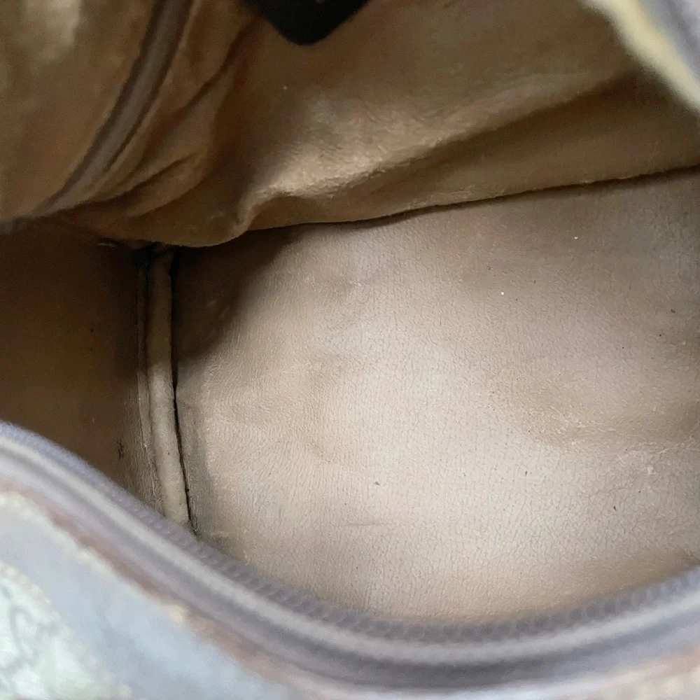 Authentic Vintage Gucci Boston Brown GG Coated Canvas Satchel - Picture 12 of 14